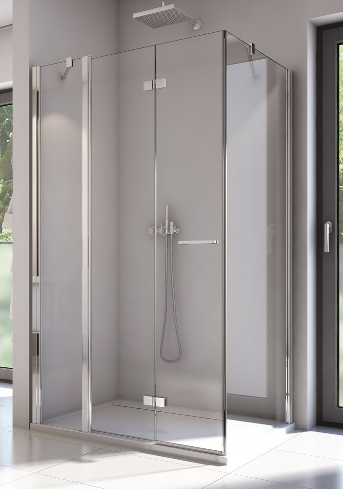 SanSwiss Solino SOLF13+SOLT1 Kabina prysznicowa L 120x80x200 cm chrom, Szkło Czyste (SOLF13G1205007+SOLT108005007)